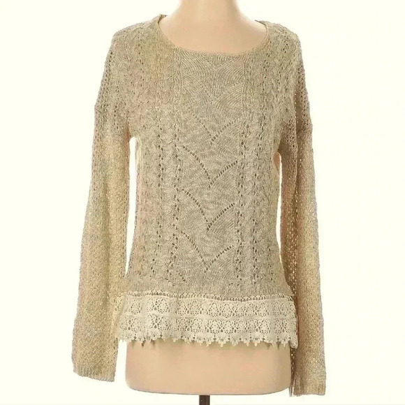 Jolt Tan Knit Sweater NWT Size SMALL - Picture 1 of 6